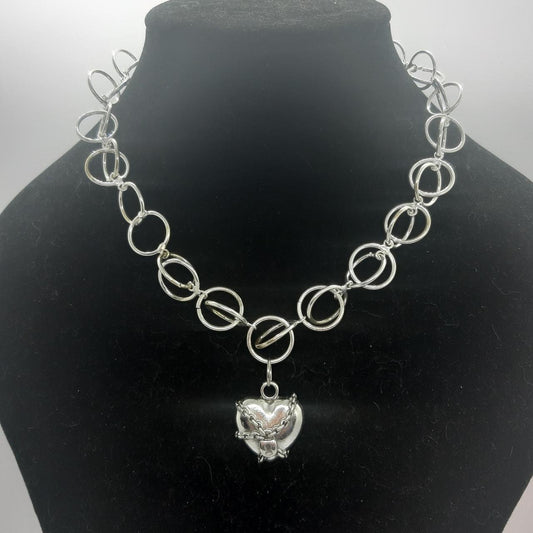 Gothic Chained Heart Necklace