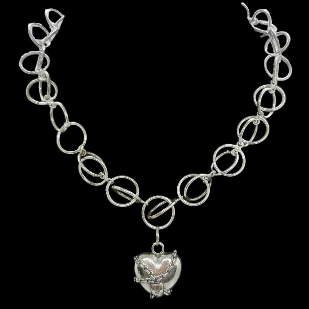 Gothic Chained Heart Necklace