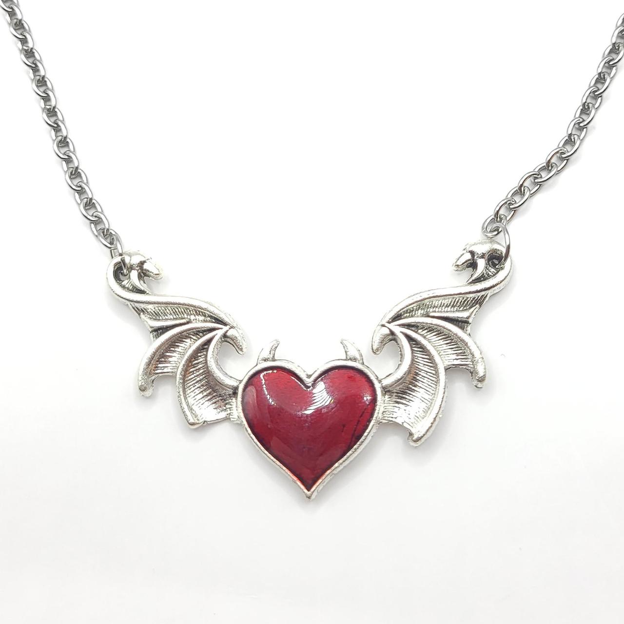 Gothic Devil Heart Necklace