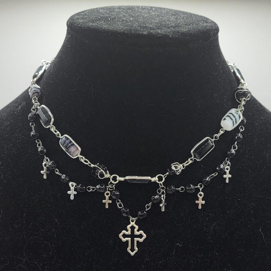 Victorian Inspired Gothic Cross Necklace