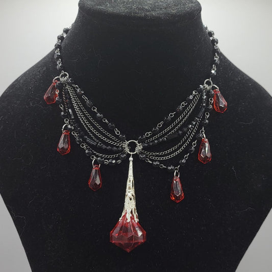 Gothic Vampire Blood Necklace