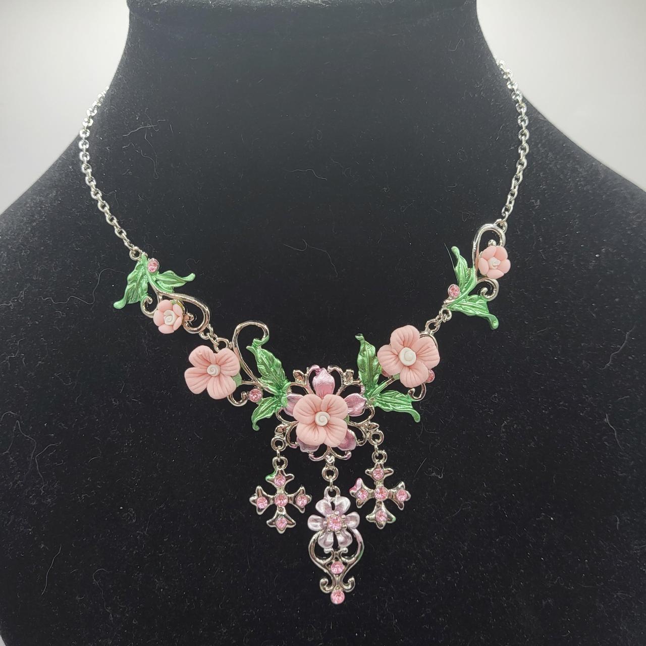 Pink Flower Necklace