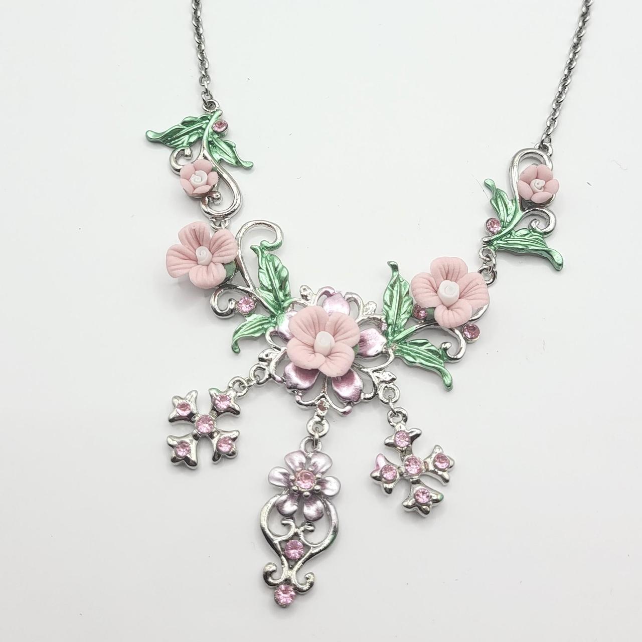 Pink Flower Necklace