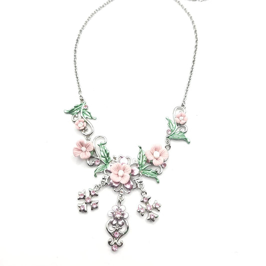 Pink Flower Necklace