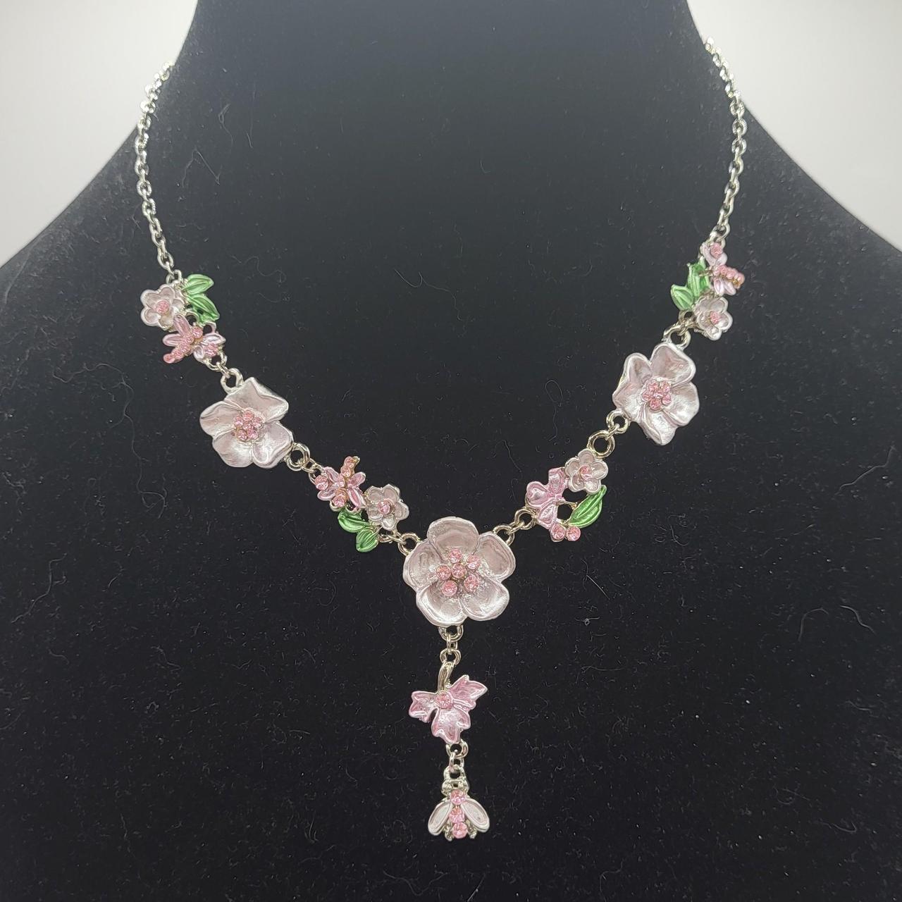 Pink Flower Necklace