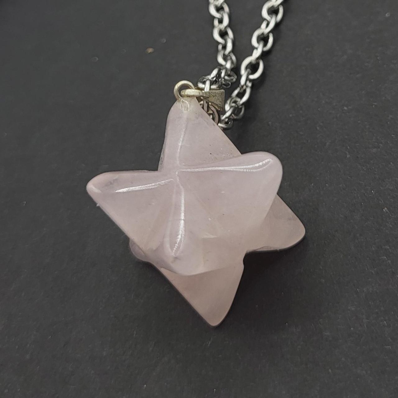 Rose Quartz Merkaba Necklace