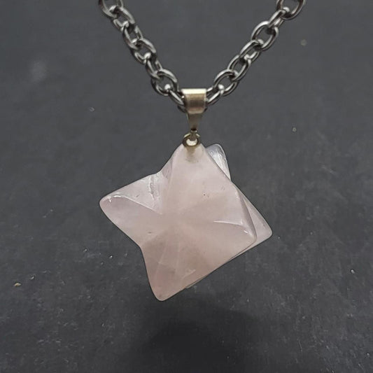 Rose Quartz Merkaba Necklace