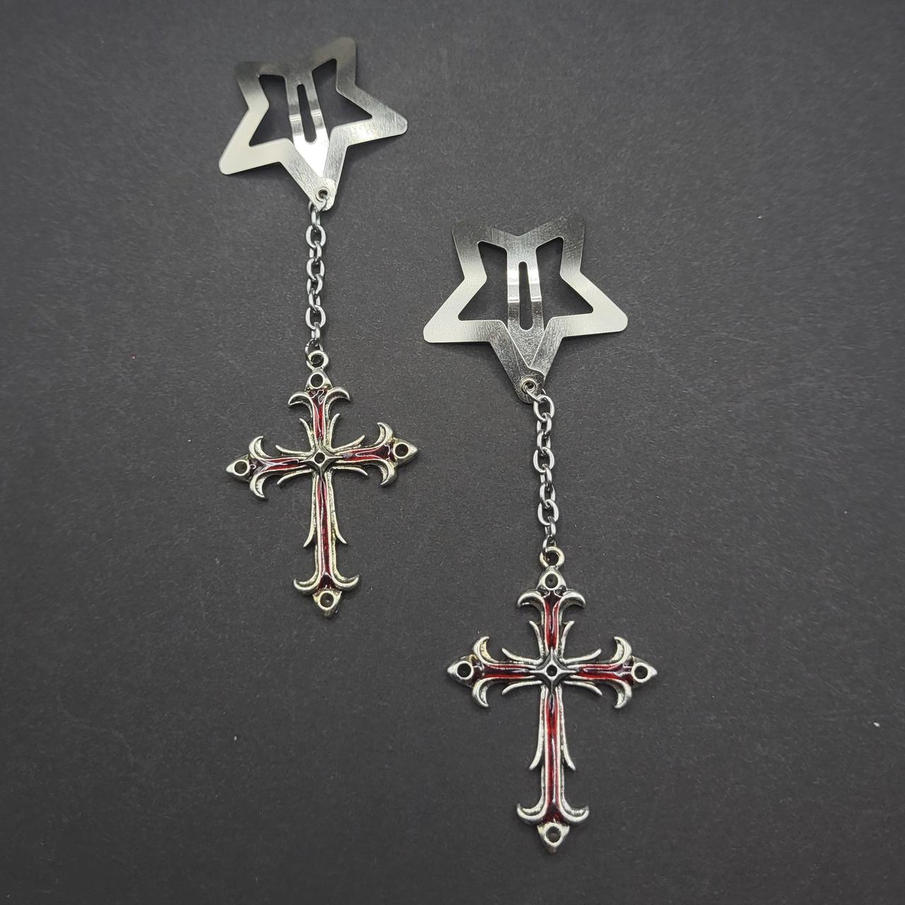 Cross Star Hairclips