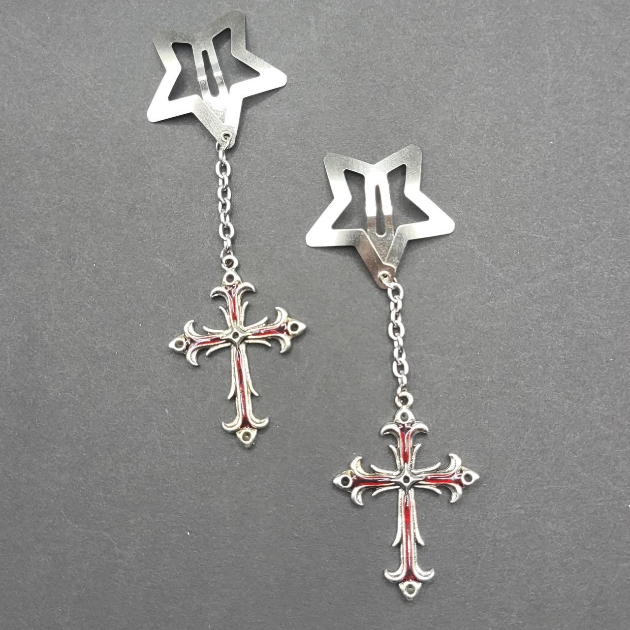 Cross Star Hairclips