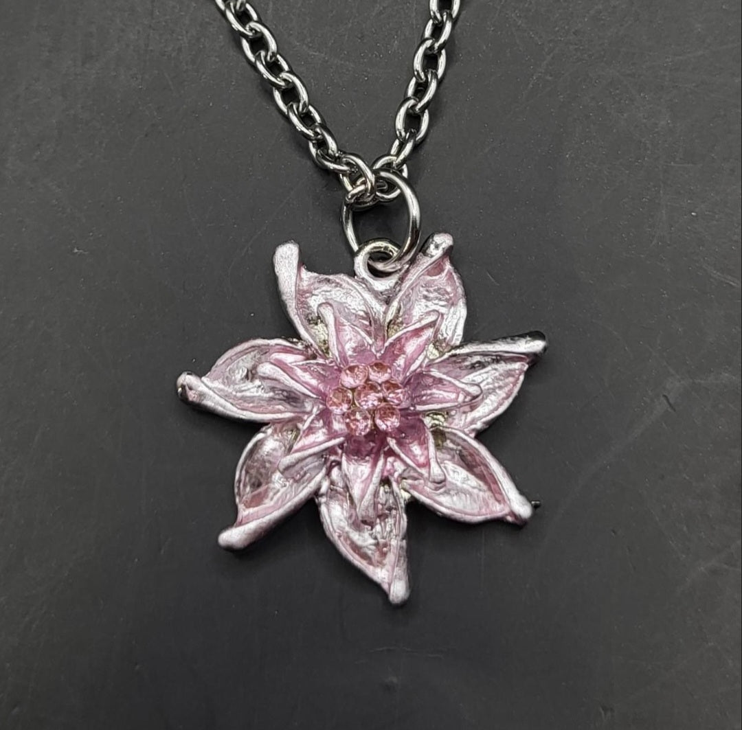 Pink Flower Necklace