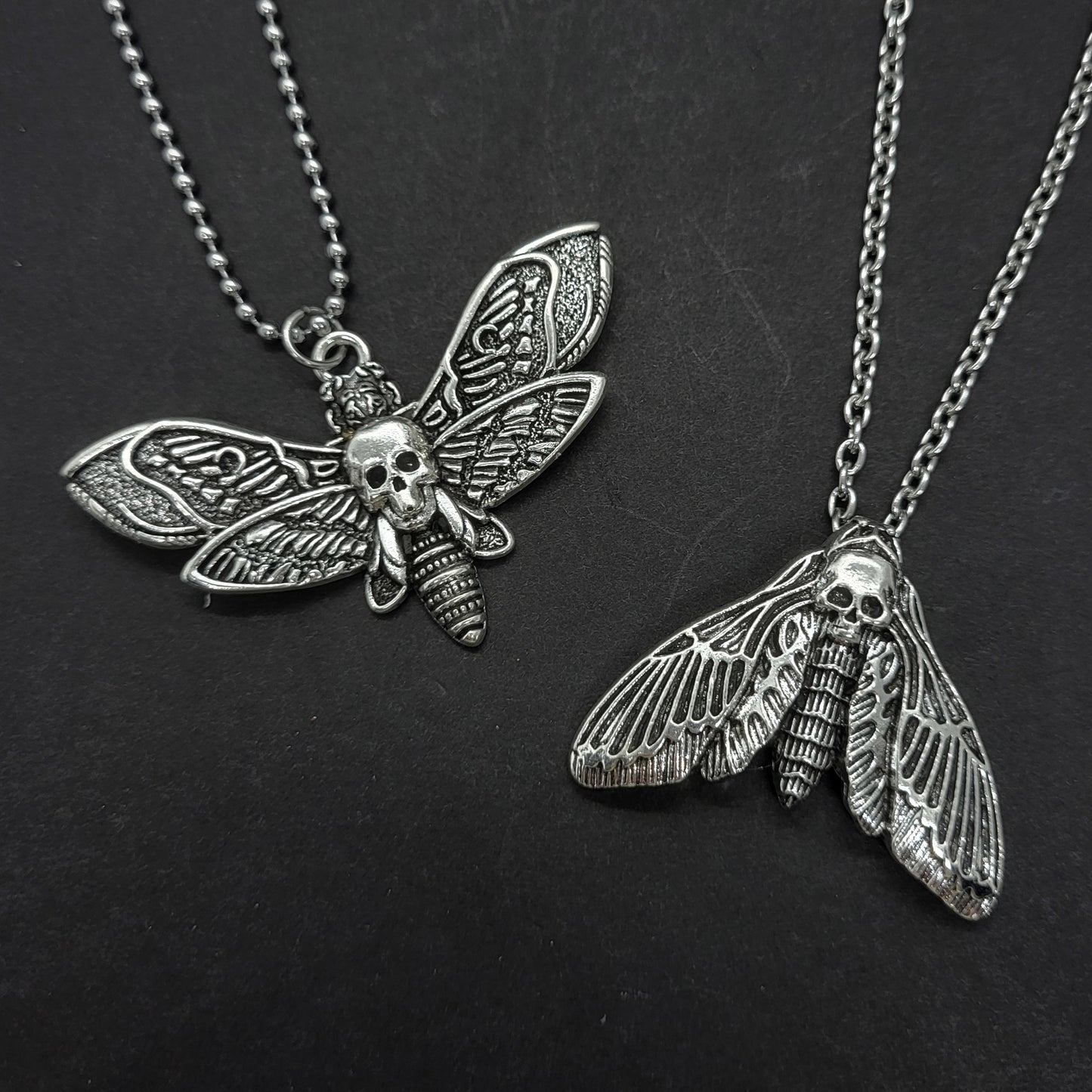 Gothic Moth Necklace