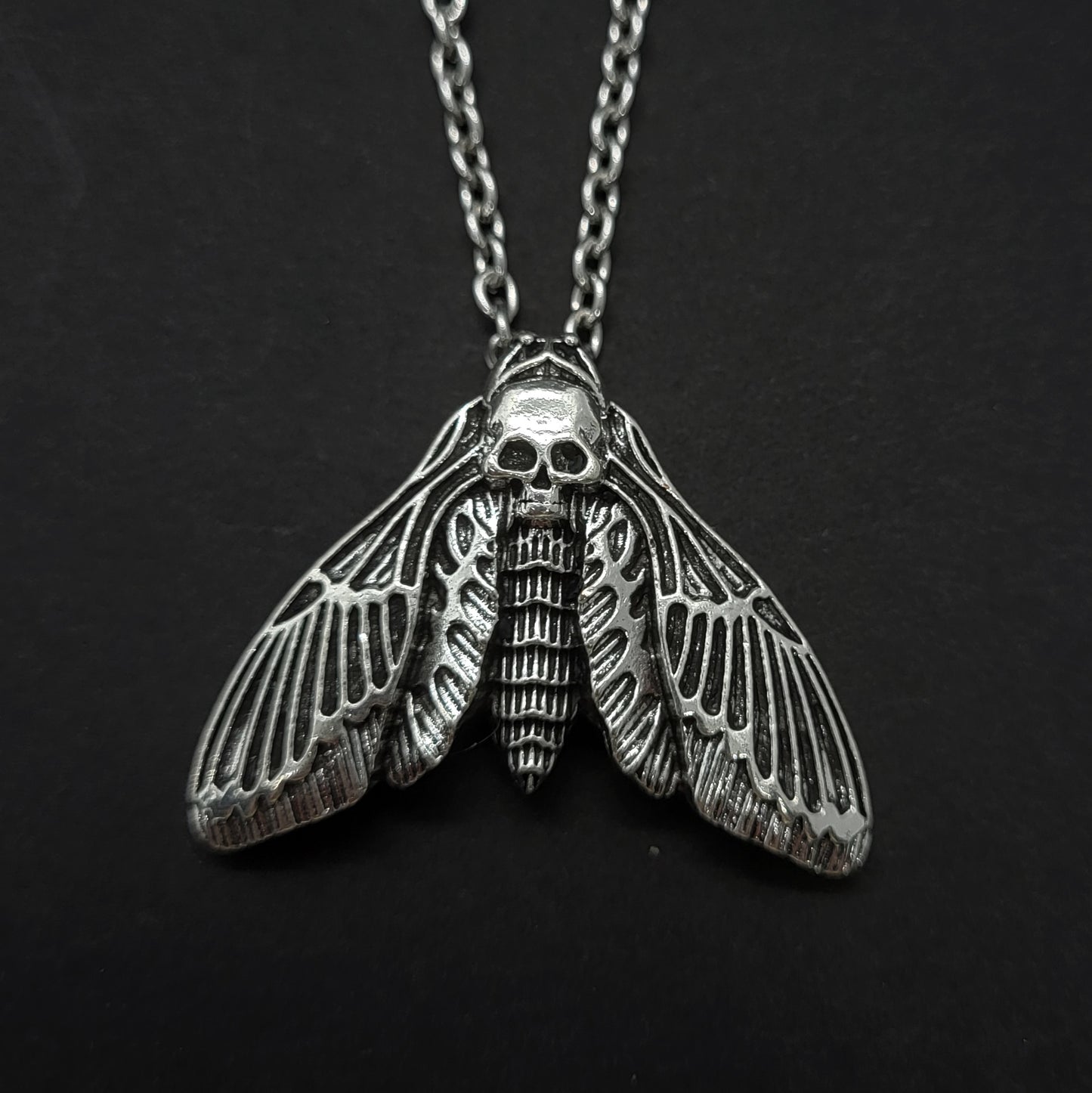 Gothic Moth Necklace