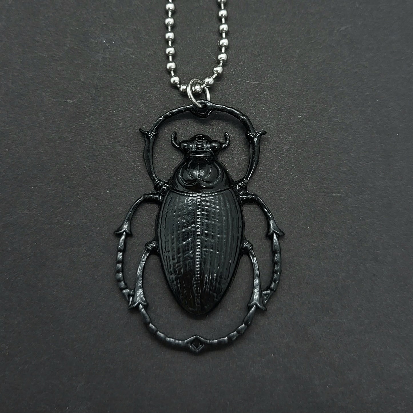 Gothic Beetle or Bat Necklace