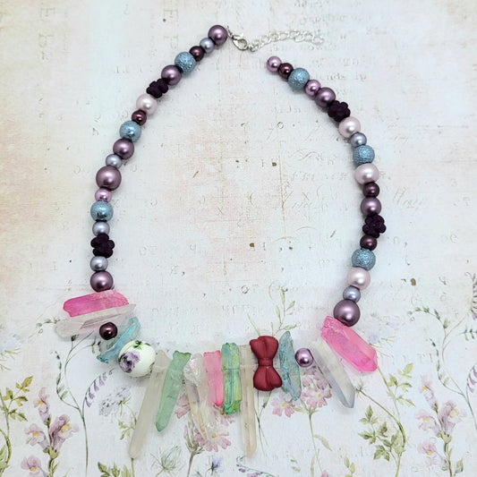 Purple Clutter Necklace